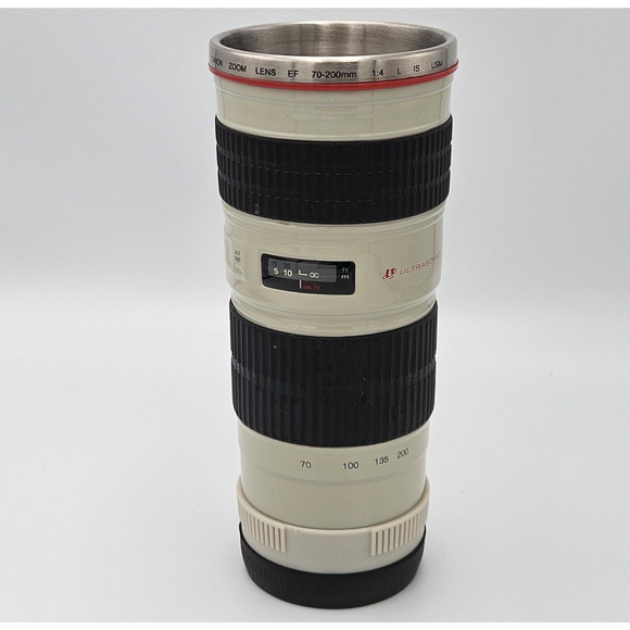 Large Canon Camera Lens Travel Mug Canon Lens Style Thermos Cup No‎ Lid - Picture 2 of 4